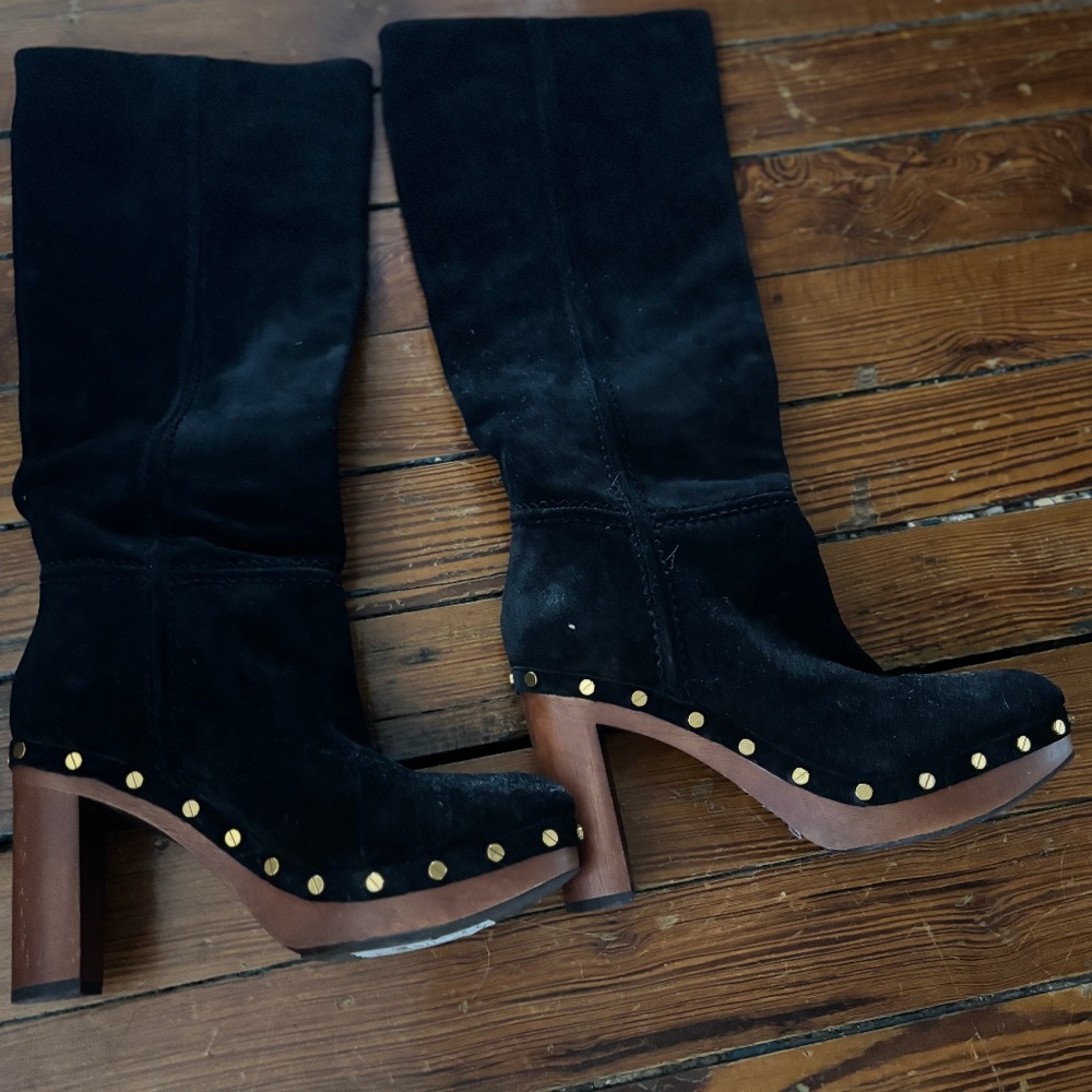 Veronica Beard Suede knee high boots